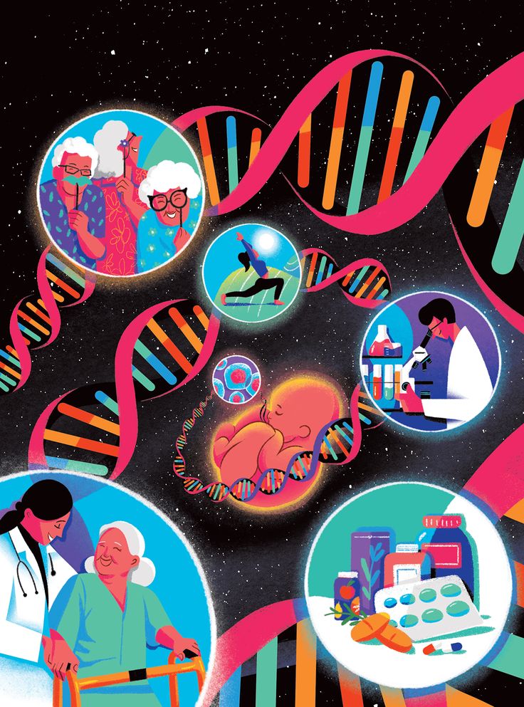 Colourful health illustration